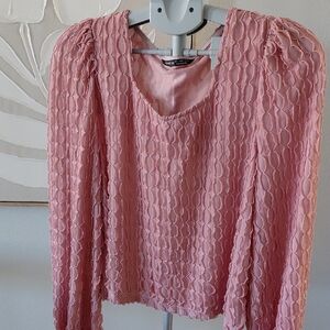 Elegant Pink Lace Women's Top